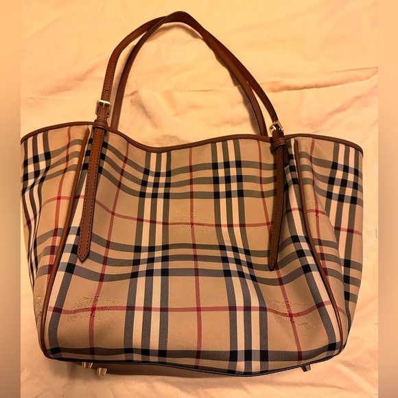 Burberry Haymarket Check Small Canterbury Tote - Picture 1 of 4